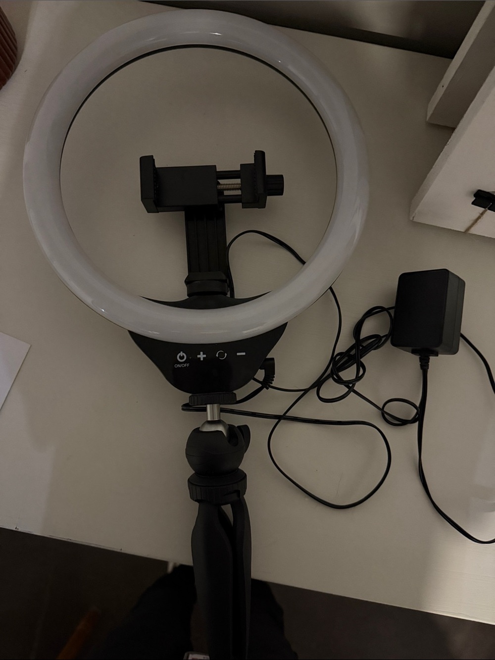 Ring light stand phone holder 3 settings
